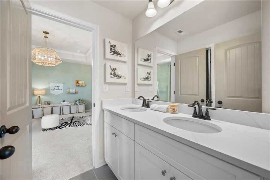 Furnished interior view inside a new home in Adagio, Dacula (Image 13).