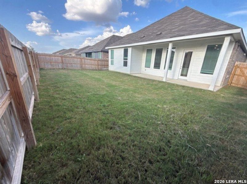 Exterior details and patio area of a home in Navarro Ranch, Seguin (Image 2).