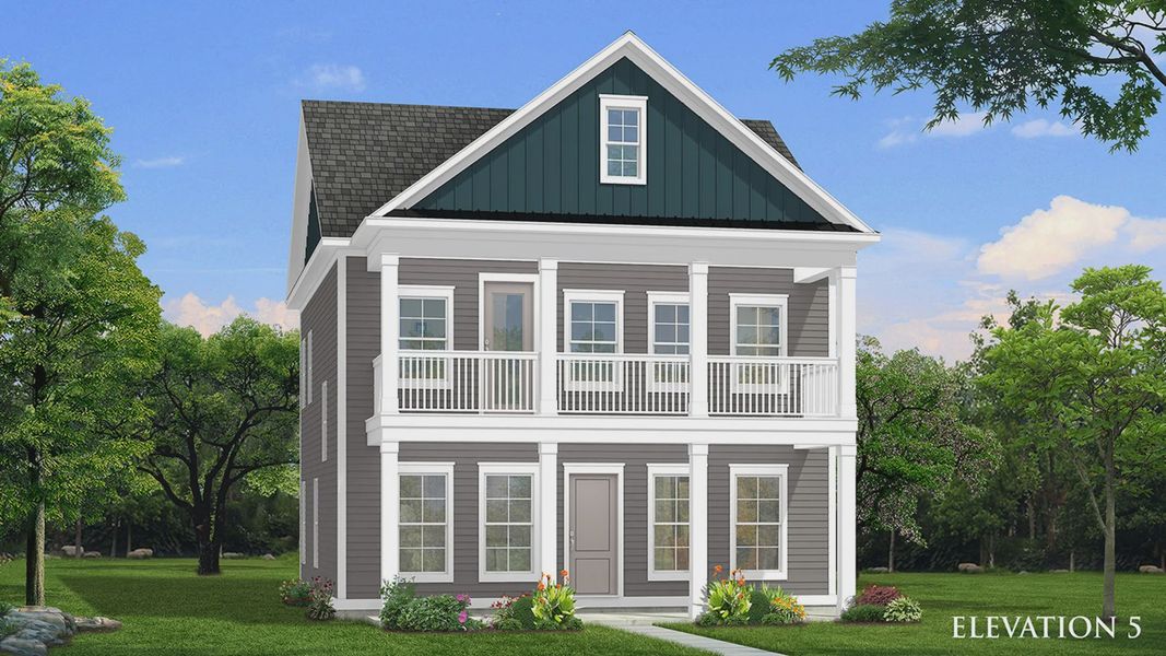 Front exterior of a new home in Miller Farm, Pineville, NC, highlighting curb appeal (Image 8). Front exterior of a new home in Miller Farm, Pineville, NC, highlighting curb appeal (Image 8).