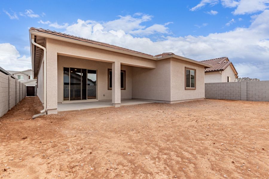 Exterior details and patio area of a home in Wildera, Queen Creek (Image 2). Exterior details and patio area of a home in Wildera, Queen Creek (Image 2).