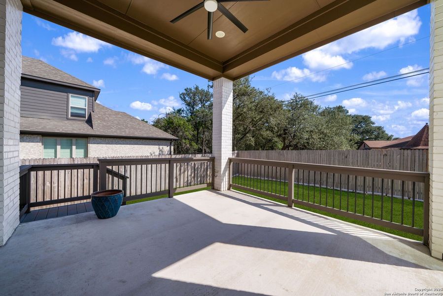Exterior details and patio area of a home in Front Gate in Fair Oaks Ranch, Fair Oaks Ranch (Image 28). Exterior details and patio area of a home in Front Gate in Fair Oaks Ranch, Fair Oaks Ranch (Image 28).