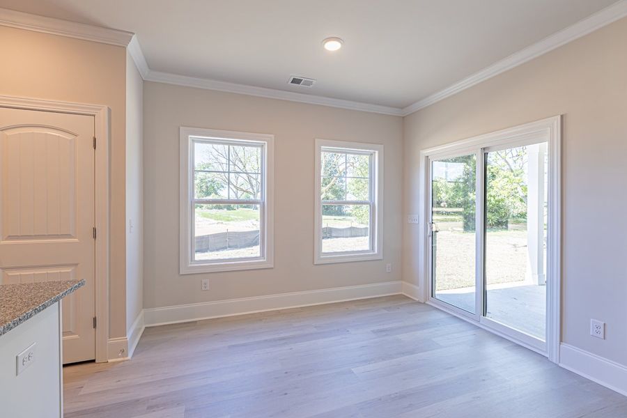 Representative unfurnished interior of a home built from the Habersham II by Great Southern Homes in Old Charleston Acres, Pelion (Image 21).