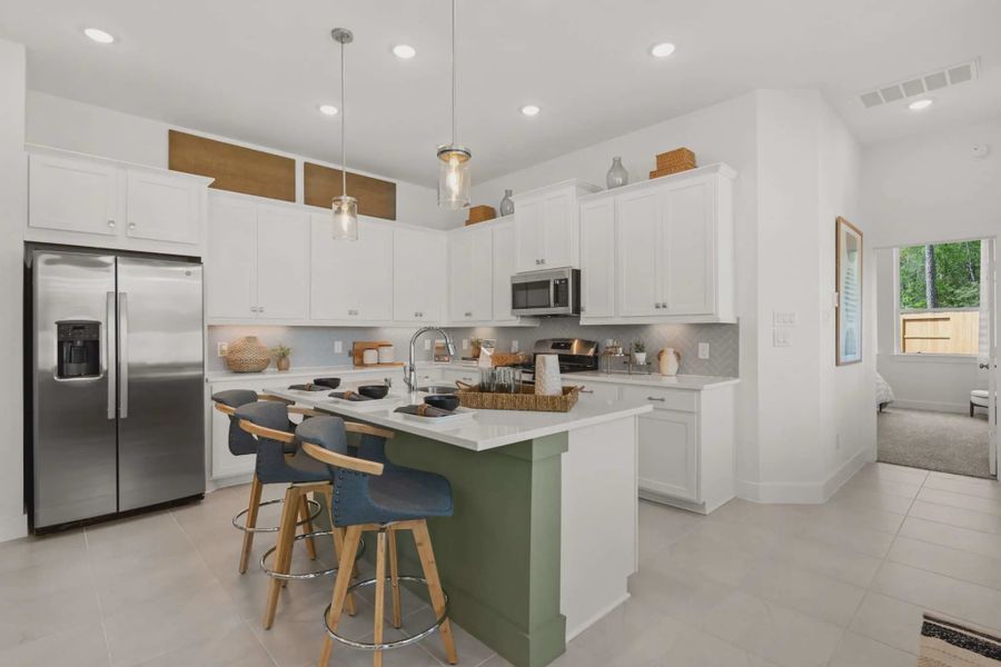 Representative furnished interior of a home built from the Versailles by Chesmar Homes in Santa Rita Ranch, Liberty Hill (Image 5).