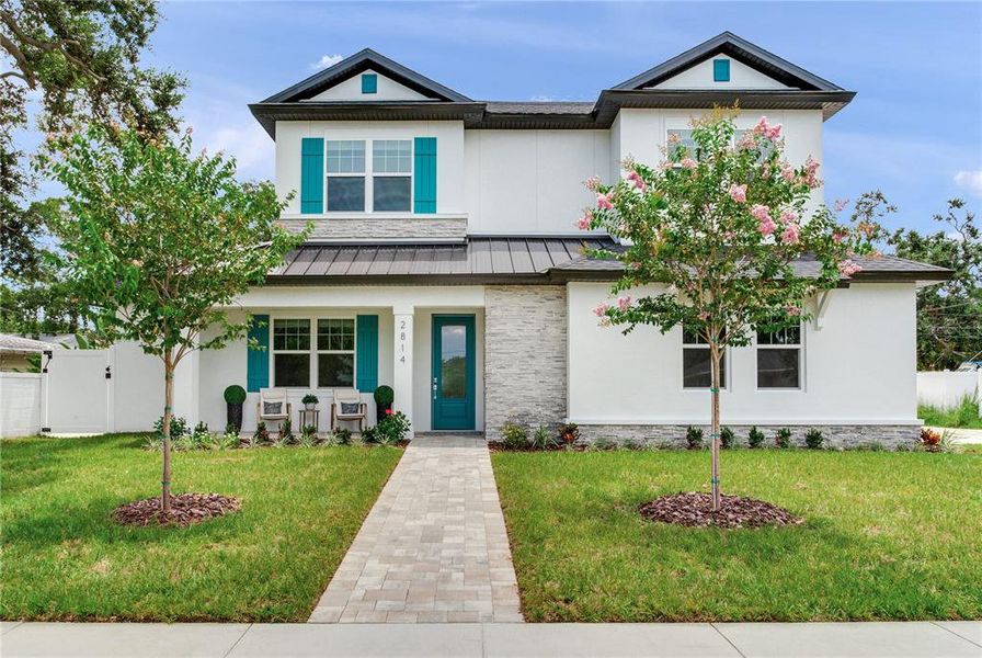 Front exterior of a new home in , Gulfport, FL, highlighting curb appeal (Image 2). Front exterior of a new home in , Gulfport, FL, highlighting curb appeal (Image 2).