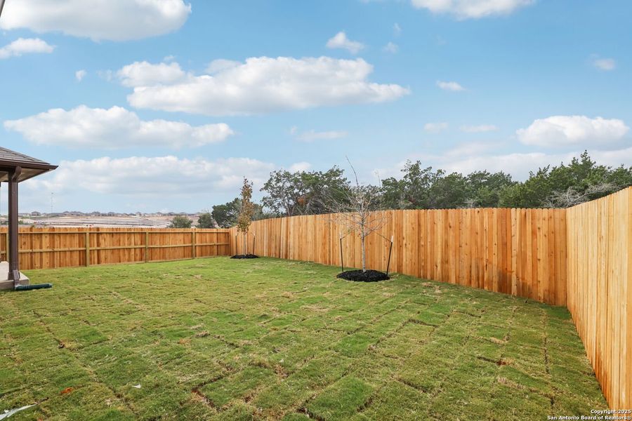 Exterior details and patio area of a home in Legendary Trails - Classic Series, Cibolo (Image 20).