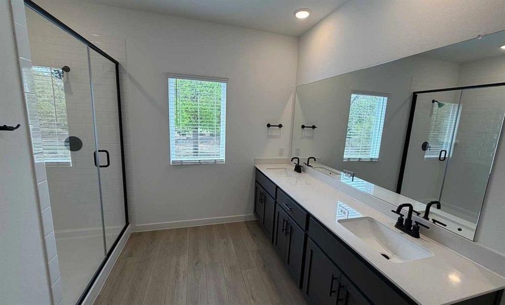 Primary Bathroom Construction Progress featuring the Minimalist Collection