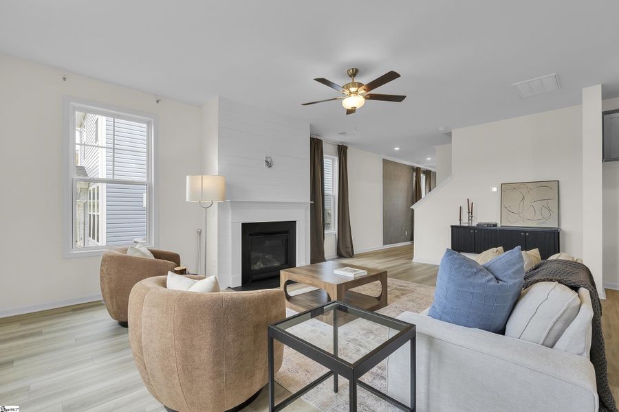 Furnished interior view inside a new home in Halton Oaks, Spartanburg (Image 10). Furnished interior view inside a new home in Halton Oaks, Spartanburg (Image 10).