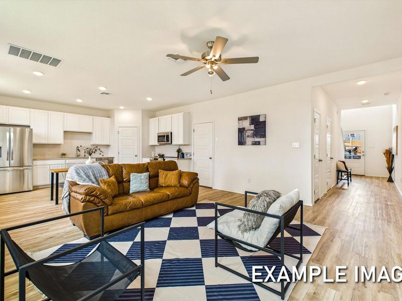 Representative furnished interior of a home built from the The Trinity A by Davidson Homes LLC in Agave, San Antonio (Image 6).