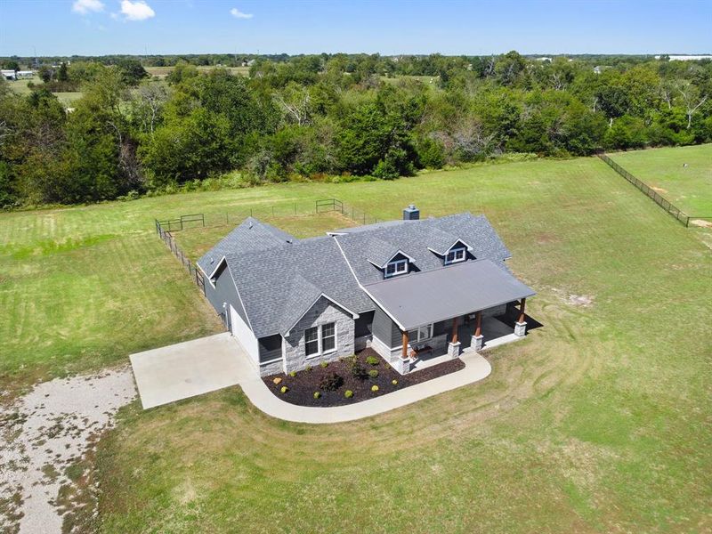 Birds eye view of property