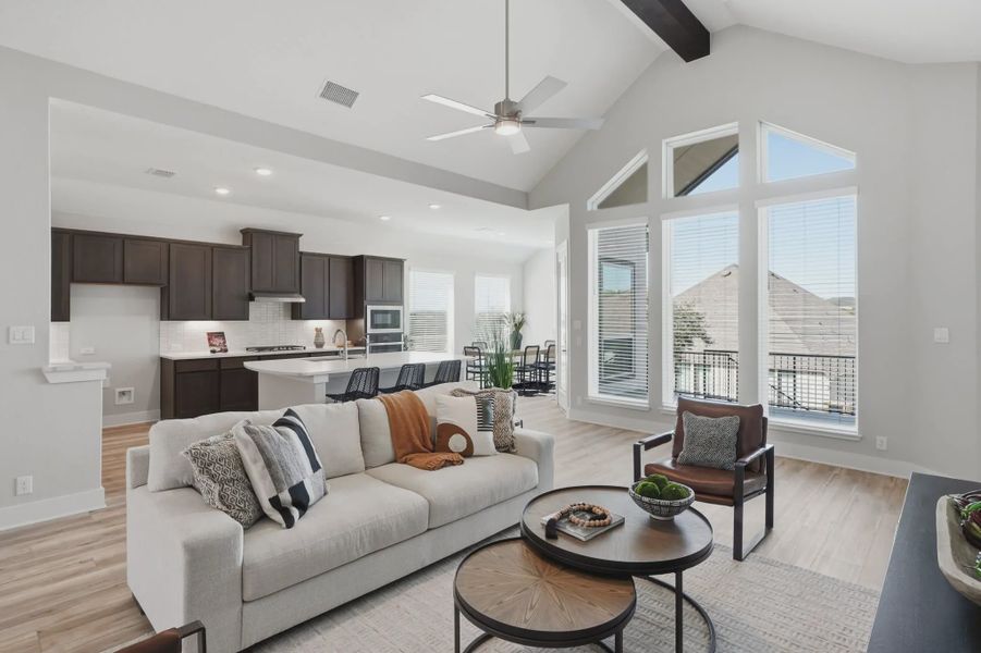 Representative furnished interior of a home built from the Brody by Chesmar Homes in Esperanza 60's, Boerne (Image 4).