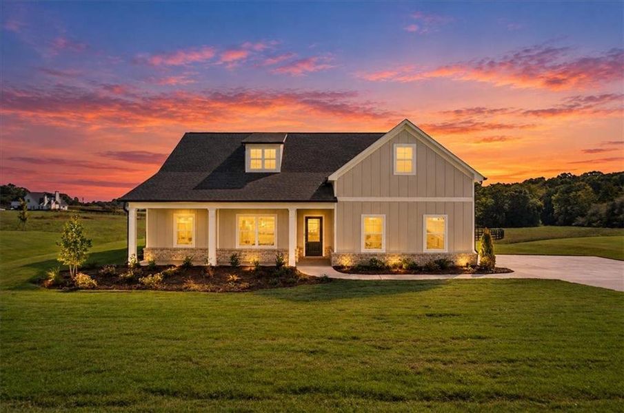 Front exterior of a new home in , Cumming, GA, highlighting curb appeal (Image 25).