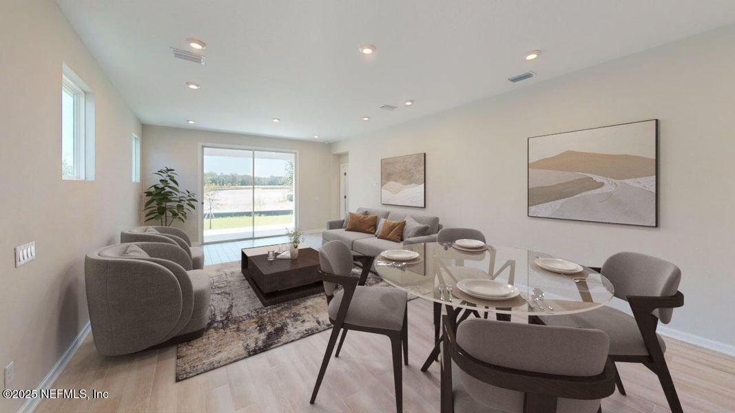 Furnished interior view inside a new home in RiverTown - WaterSong, St. Johns (Image 11).