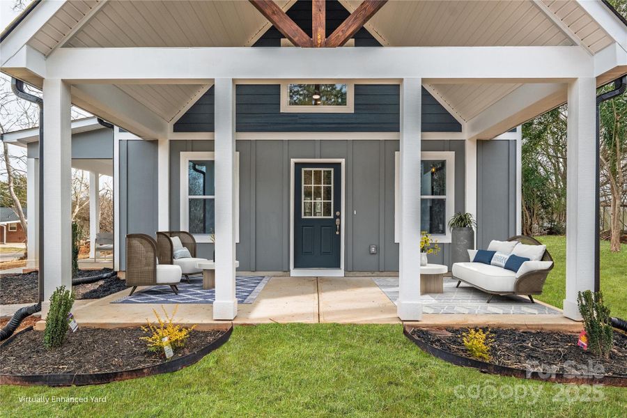 Exterior details and patio area of a home in , Shelby (Image 3).