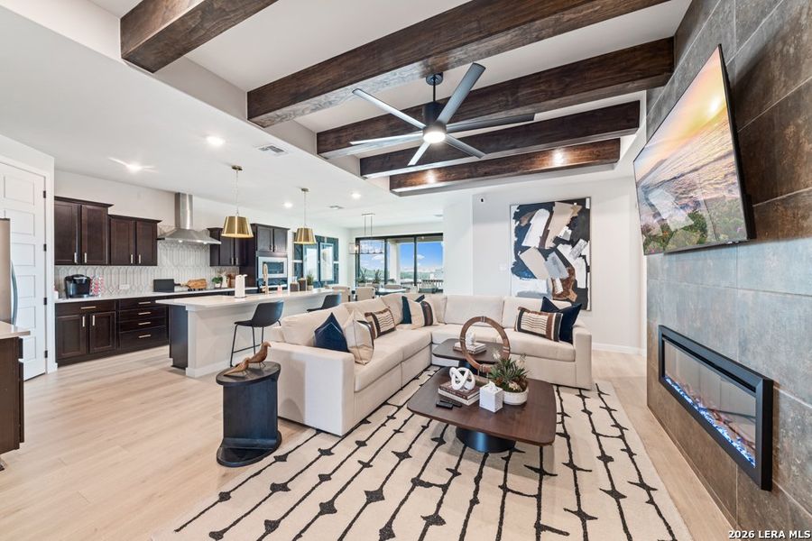 Furnished interior view inside a new home in The Woodlands, Mico (Image 4). Furnished interior view inside a new home in The Woodlands, Mico (Image 4).