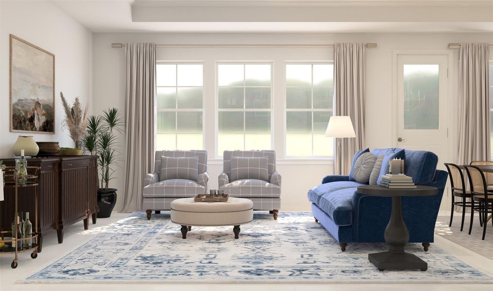 Cozy great room (*Artist rendering used for illustration purposes only.)