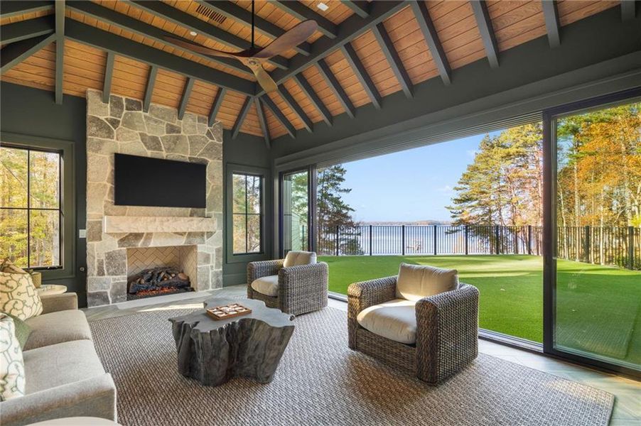 Exterior details and patio area of a home in , Flowery Branch (Image 37).