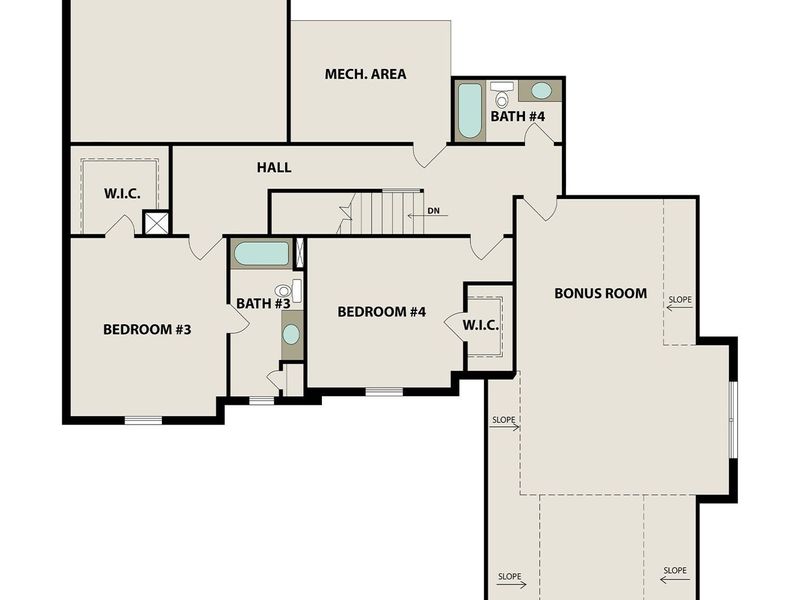 2D floor plan layout of this home in Shelton Square, Murfreesboro, TN (Image 6).