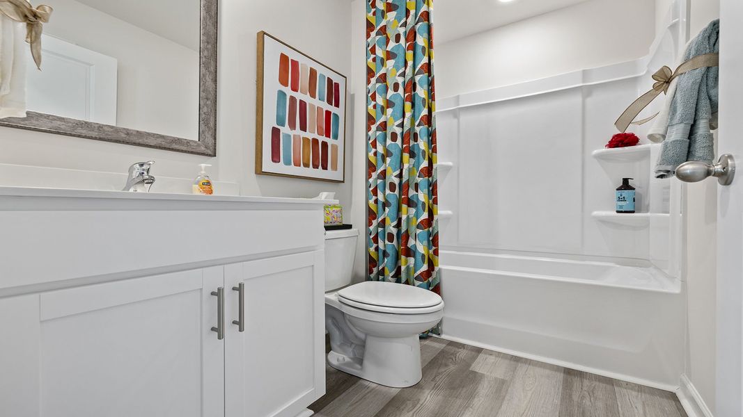 Representative furnished interior of a home built from the Aria by D.R. Horton in Rocky River Ridge, Anderson (Image 9).