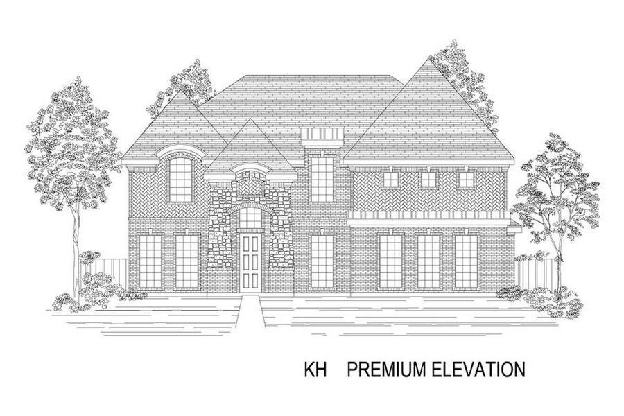 Representative rendering of the exterior for the Hillcrest 2FS (w/Media) by First Texas Homes (Image 18).