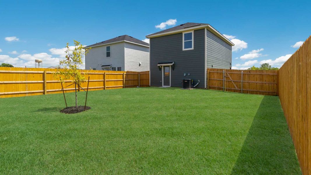 Representative exterior photo of a completed home built from the The Lilly by D.R. Horton in Marigold, Kyle, TX (Image 16). Representative exterior photo of a completed home built from the The Lilly by D.R. Horton in Marigold, Kyle, TX (Image 16).