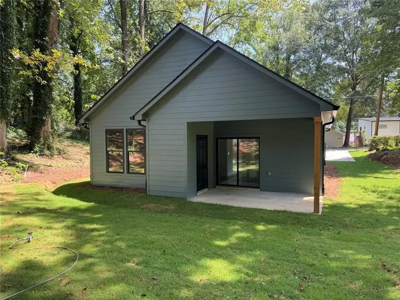 Exterior details and patio area of a home in , Atlanta (Image 1). Exterior details and patio area of a home in , Atlanta (Image 1).