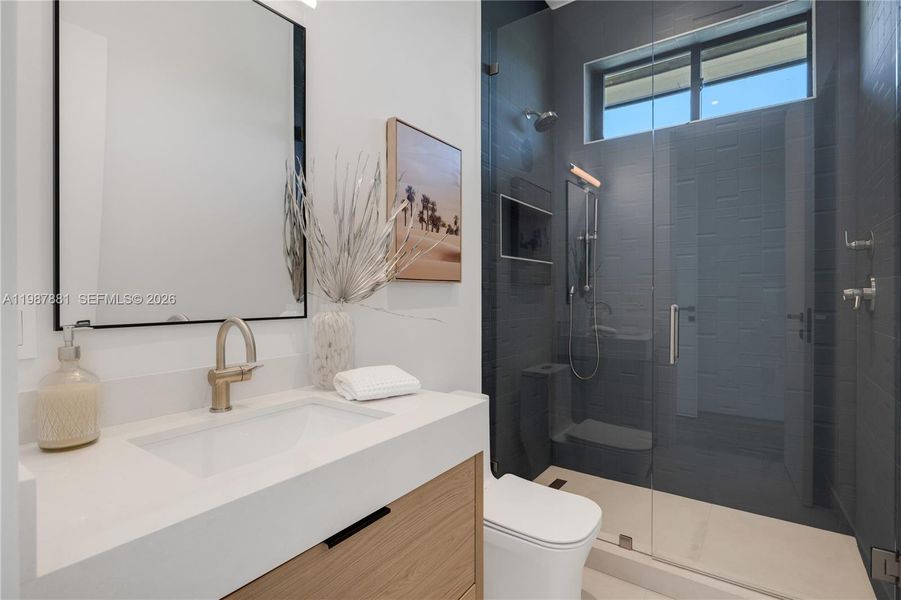 Furnished interior view inside a new home in , Miami (Image 17).