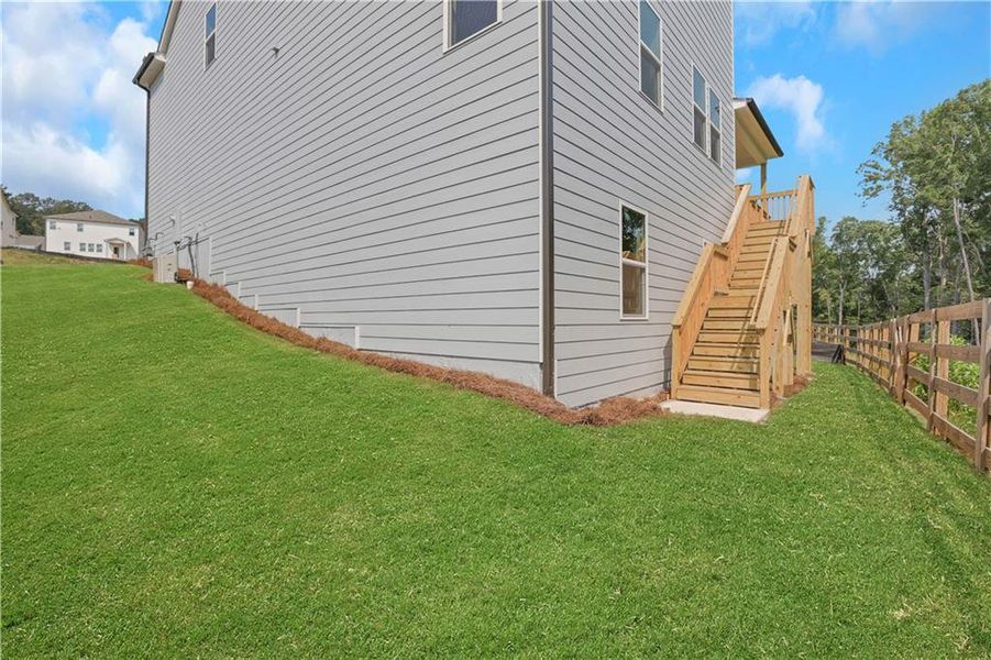 Exterior details and patio area of a home in Cambridge at Steels Bridge, Canton (Image 24).