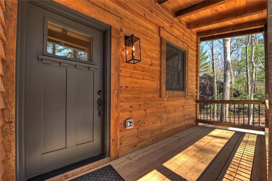 Exterior details and patio area of a home in , Ellijay (Image 27).
