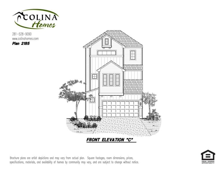 Front exterior of a new home in Regents Court, Houston, TX, highlighting curb appeal (Image 26).