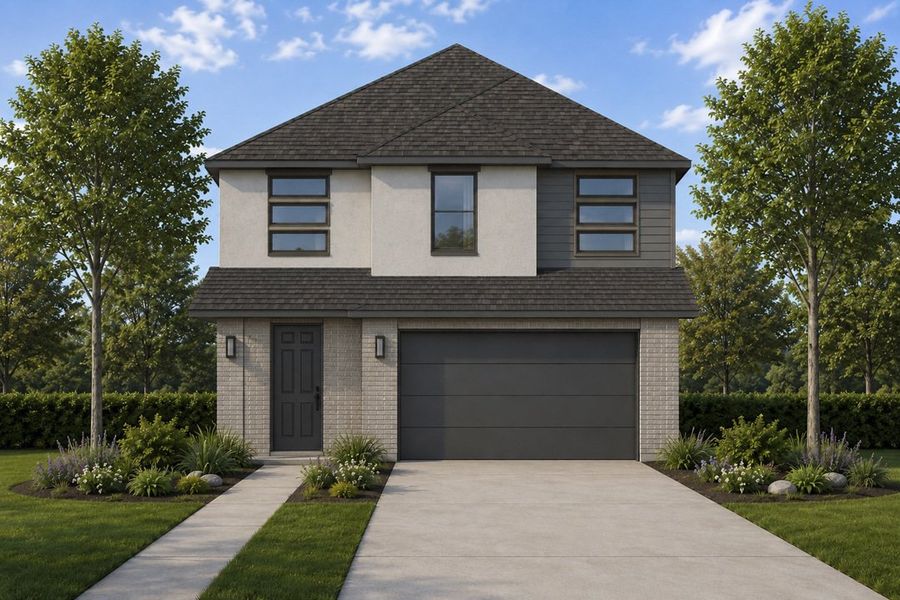 Representative exterior photo of a completed home built from the The Brookstone by Lillian Custom Homes in Tabor Ranch, Ponder, TX (Image 6).