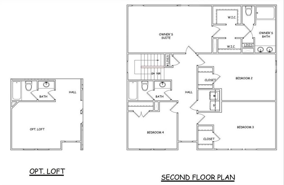 2D floor plan layout of this home in Jones Crossing, Hogansville, GA (Image 3).