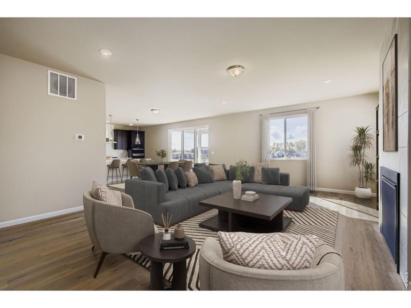 Furnished interior view inside a new home in Country Club Reserve, Fort Collins (Image 15).