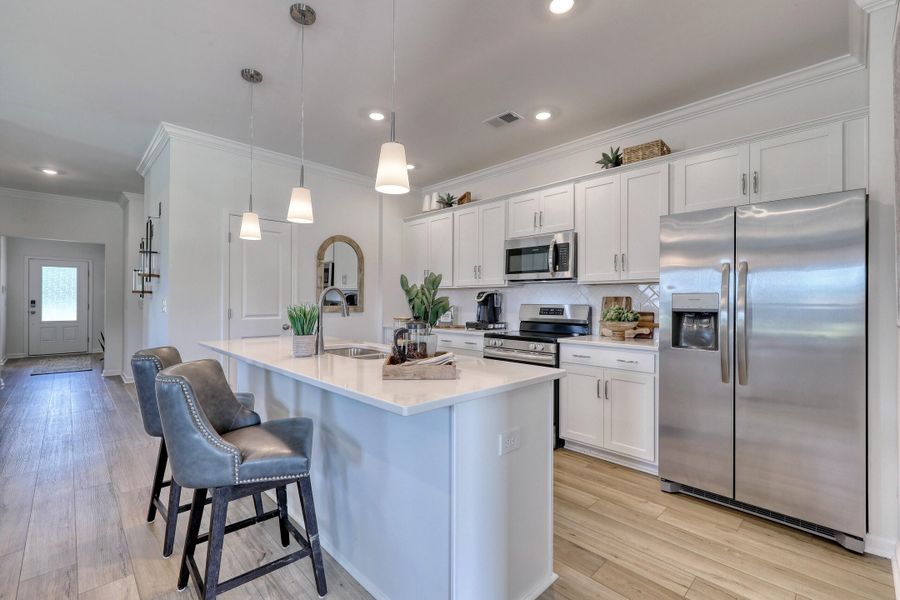 Furnished interior view inside a new home in Fairway Woods at Wyboo, Manning (Image 5). Furnished interior view inside a new home in Fairway Woods at Wyboo, Manning (Image 5).