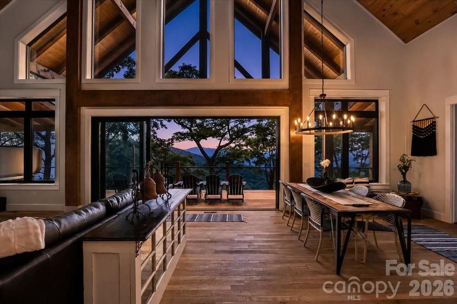 Main living with 16 foot retractable door. Making the outdoor inside.