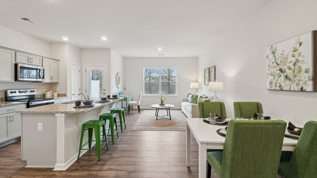 Furnished interior view inside a new home in Brookside Ridge Townhomes, Greer (Image 9).