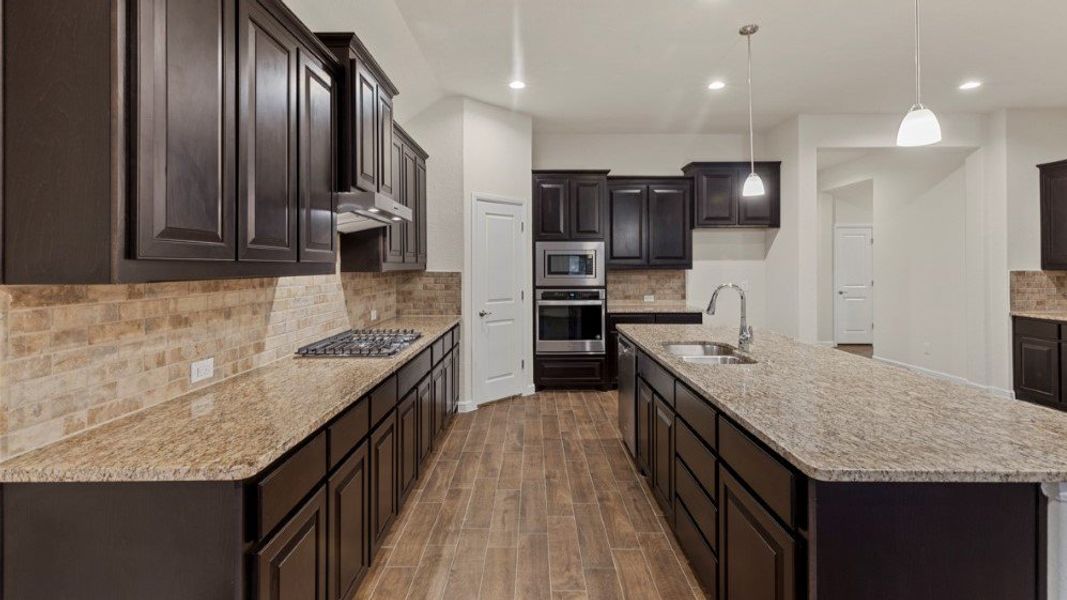 Representative furnished interior of a home built from the Brock by D.R. Horton in Lakeview Pointe, Grand Prairie (Image 8).