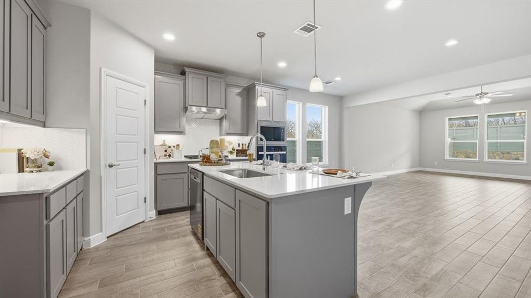 Furnished interior view inside a new home in Treeline, Justin (Image 9).