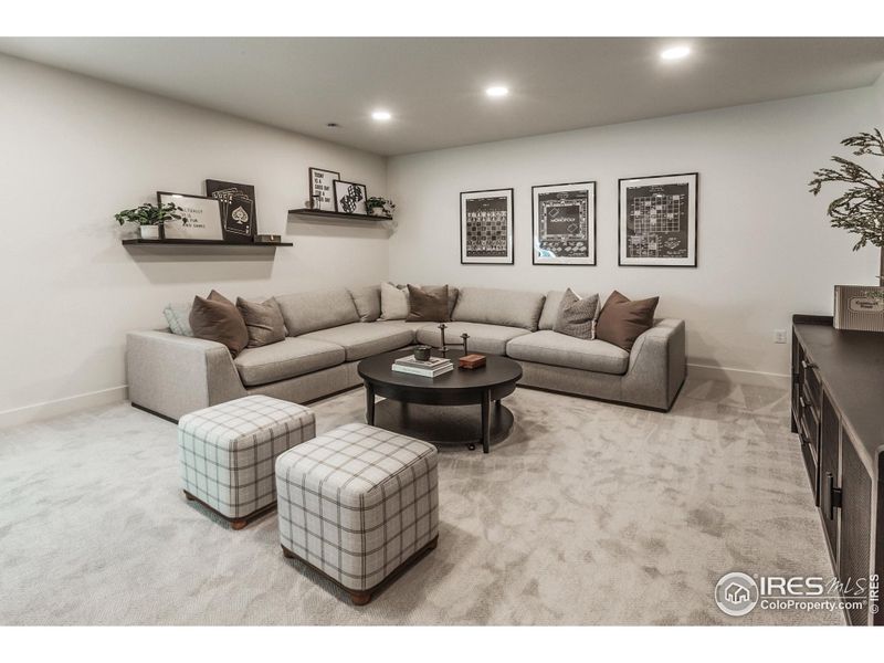 EXAMPLE PHOTO: FINISHED BASEMENT REC ROOM EXAMPLE PHOTO: FINISHED BASEMENT REC ROOM