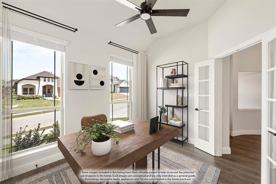 Furnished interior view inside a new home in Homestead at Daniel Farms, DeSoto (Image 11).