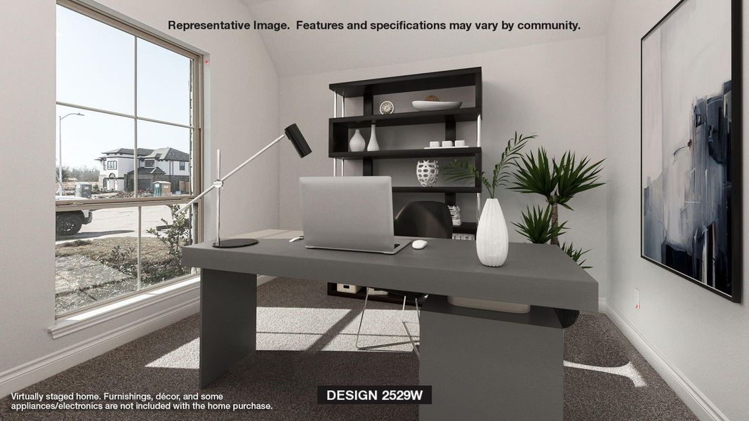 Furnished interior view inside a new home in Everly 50', Tomball (Image 10).