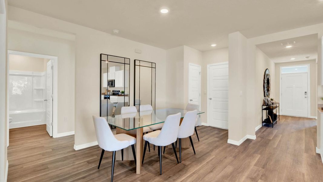 Furnished interior in a model home at Sagewood in Apopka (Image 16). Furnished interior in a model home at Sagewood in Apopka (Image 16).