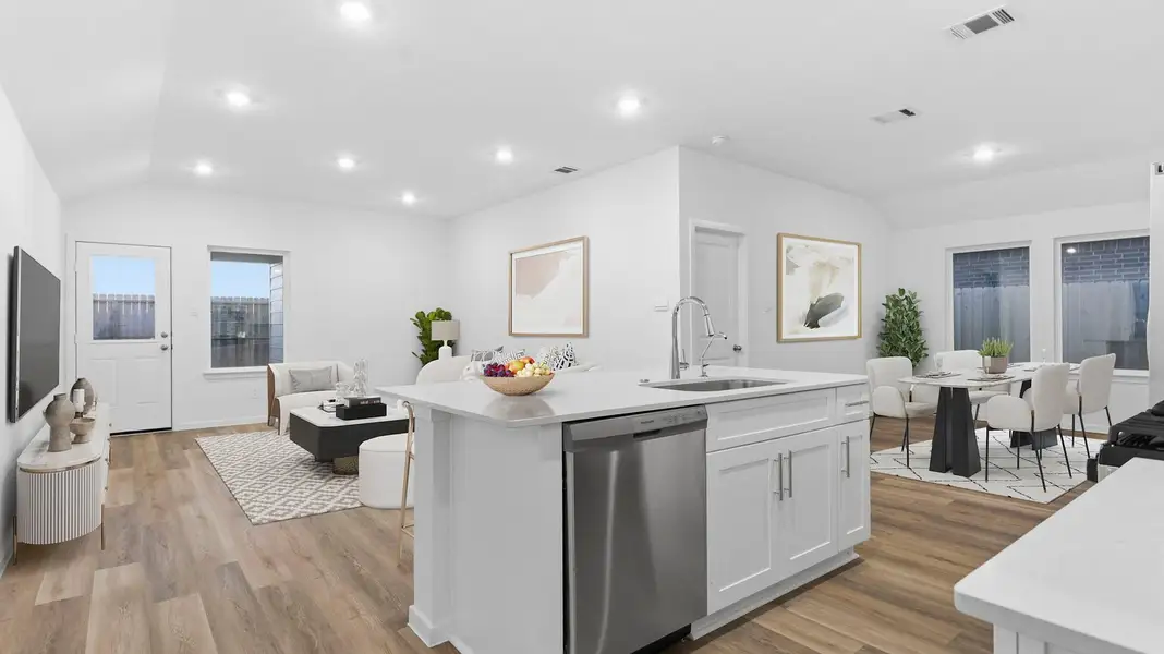 Furnished interior view inside a new home in Lakes at Westland Ranch, League City (Image 4).