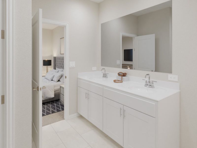 Furnished interior view inside a new home in Parks at Foster Crossing - Premier Series, Anna (Image 7). Furnished interior view inside a new home in Parks at Foster Crossing - Premier Series, Anna (Image 7).