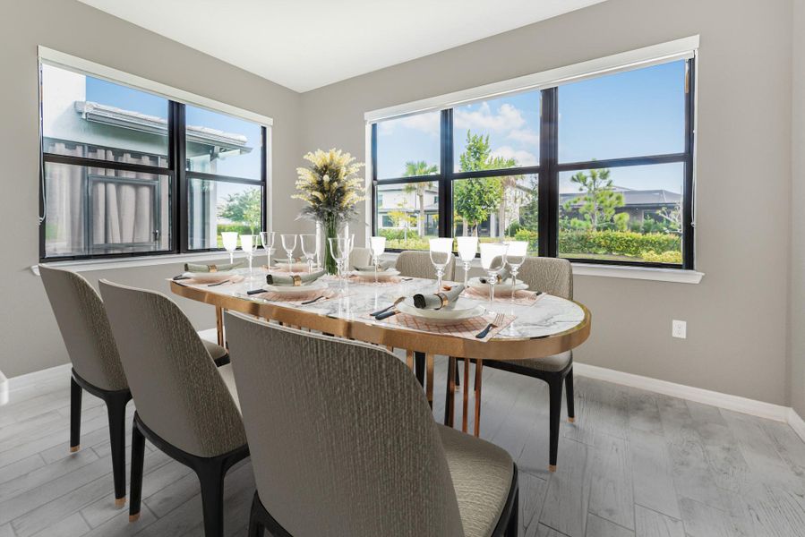 Open dining room with easy access to the kitchen