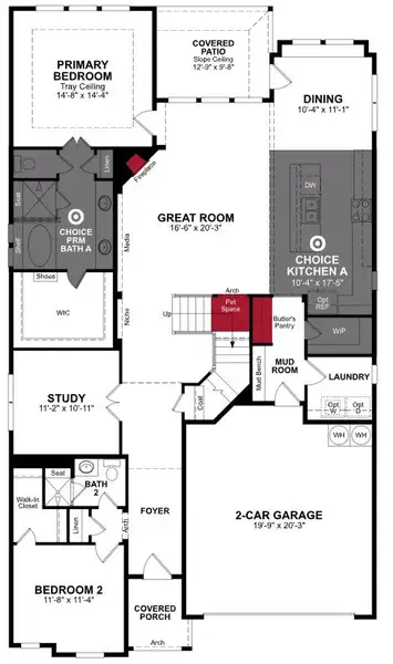 2D floor plan layout of this home in Valencia on the Lake, Little Elm, TX (Image 2). 2D floor plan layout of this home in Valencia on the Lake, Little Elm, TX (Image 2).