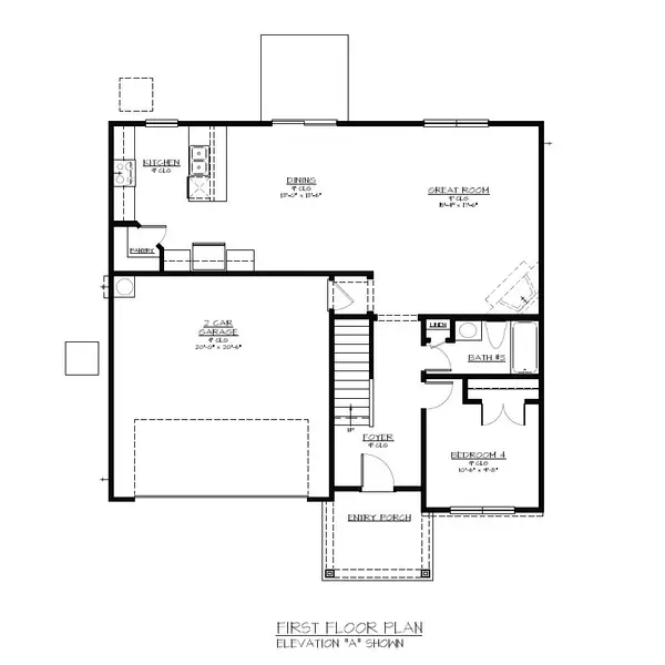 2D floor plan layout of this home in Heritage at New Riverside, Bluffton, SC (Image 2).
