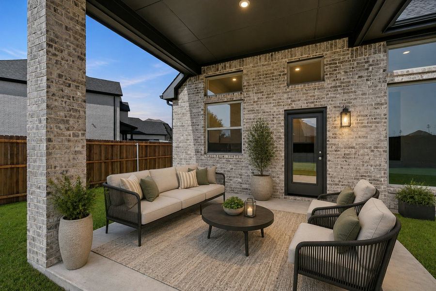 Exterior details and patio area of a home in Kentsdale Farms, DeSoto (Image 3). Exterior details and patio area of a home in Kentsdale Farms, DeSoto (Image 3).