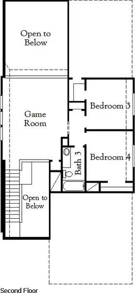 2D floor plan layout of this home in Bridgeland, Cypress, TX (Image 3).