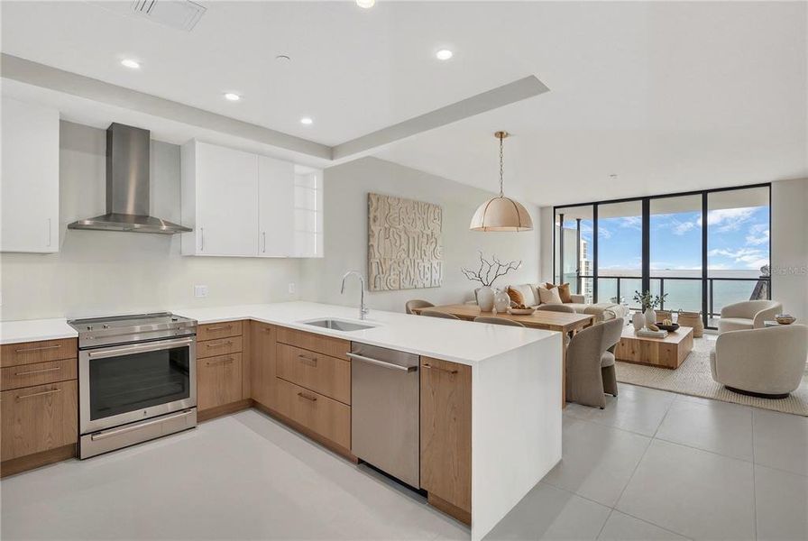 Furnished interior view inside a new home in , St. Petersburg (Image 46).