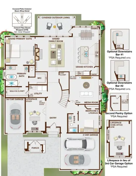 2D floor plan layout of this home in Grand Estates of Anna, Anna, TX (Image 2). 2D floor plan layout of this home in Grand Estates of Anna, Anna, TX (Image 2).